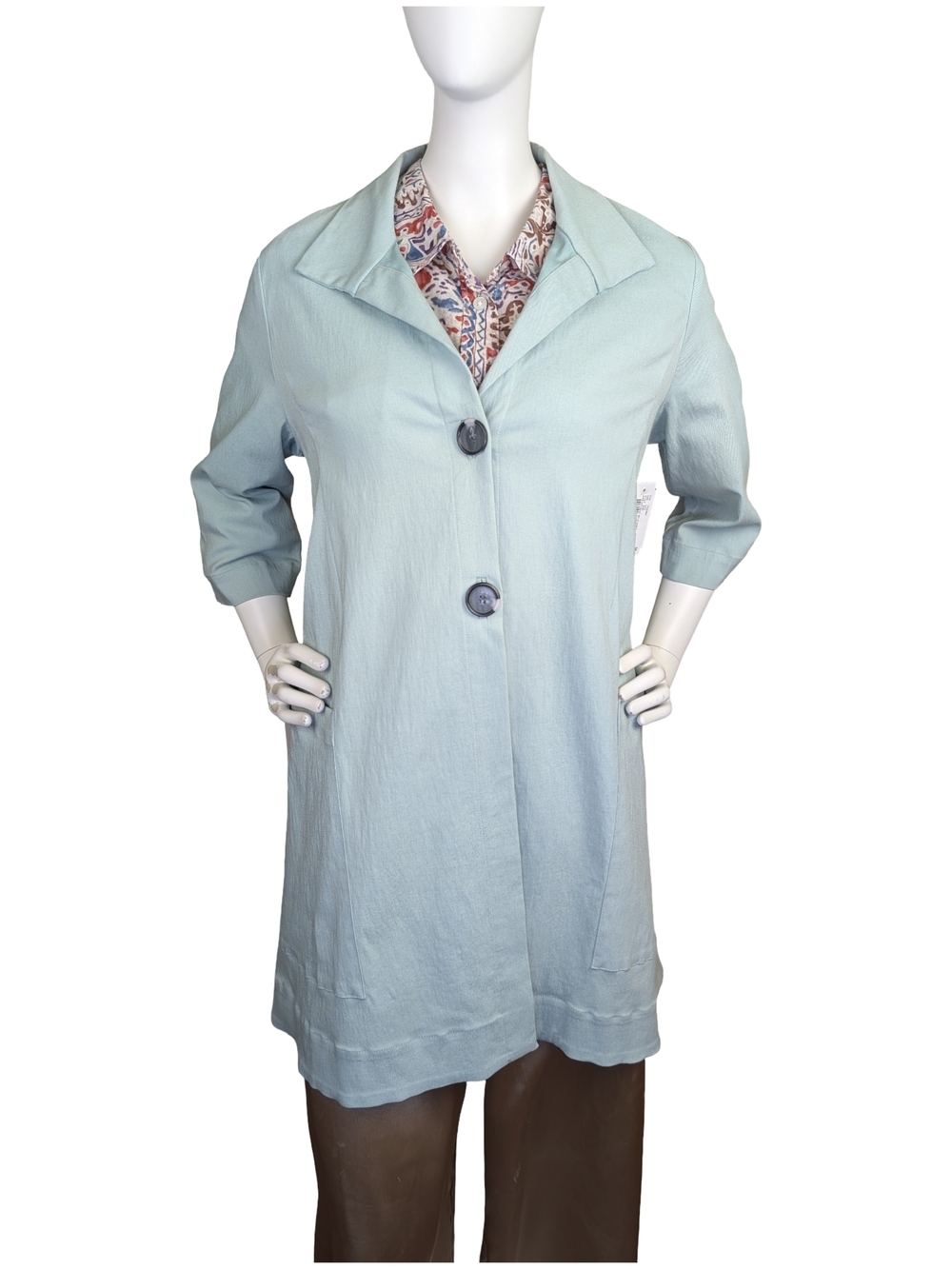 AYRtight Baxter Topper Jacket S Julep NWT Made in Canada Oversized Stretch Aqua